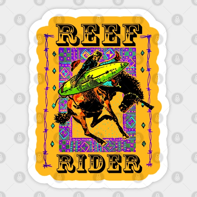 Reef Rider Sticker by Karate Panda